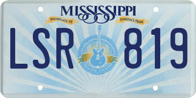 MS license plate LSR819