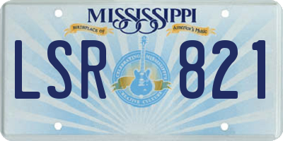 MS license plate LSR821