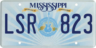MS license plate LSR823