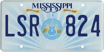 MS license plate LSR824