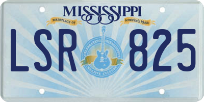 MS license plate LSR825