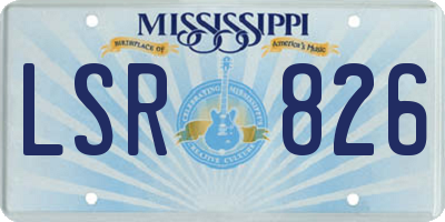 MS license plate LSR826