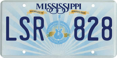 MS license plate LSR828