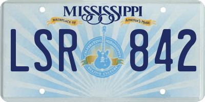 MS license plate LSR842
