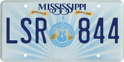 MS license plate LSR844
