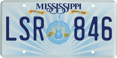 MS license plate LSR846