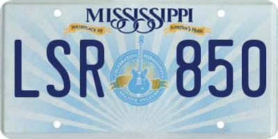 MS license plate LSR850