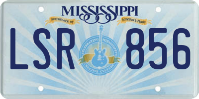 MS license plate LSR856