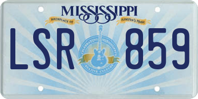MS license plate LSR859