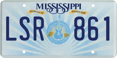 MS license plate LSR861