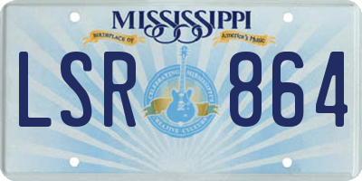 MS license plate LSR864