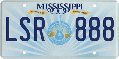 MS license plate LSR888