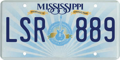 MS license plate LSR889