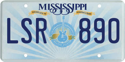 MS license plate LSR890