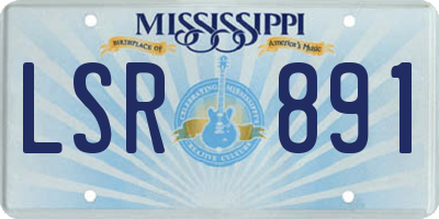 MS license plate LSR891
