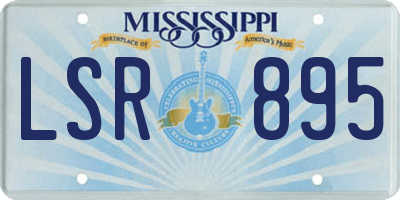 MS license plate LSR895