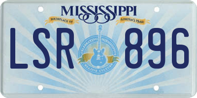 MS license plate LSR896