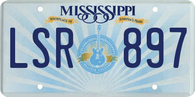 MS license plate LSR897