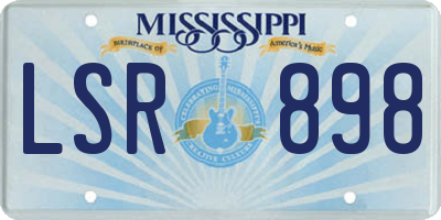 MS license plate LSR898