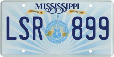 MS license plate LSR899