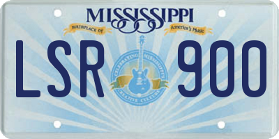 MS license plate LSR900