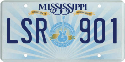 MS license plate LSR901