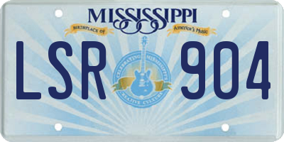 MS license plate LSR904