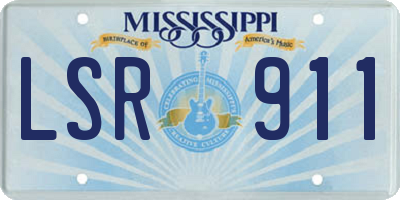MS license plate LSR911