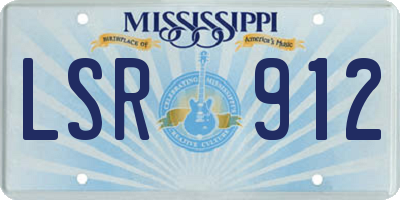 MS license plate LSR912