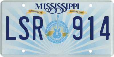 MS license plate LSR914