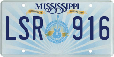 MS license plate LSR916