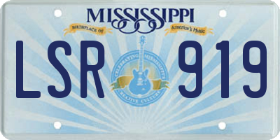 MS license plate LSR919