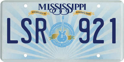 MS license plate LSR921
