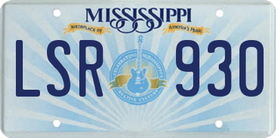 MS license plate LSR930
