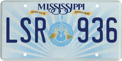 MS license plate LSR936