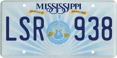 MS license plate LSR938