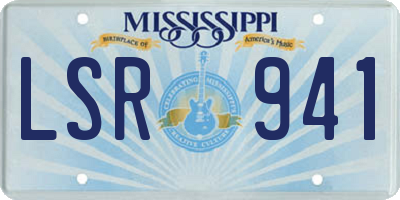 MS license plate LSR941