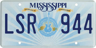MS license plate LSR944