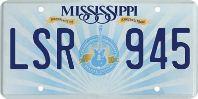 MS license plate LSR945