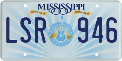 MS license plate LSR946