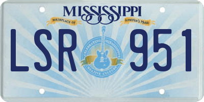 MS license plate LSR951