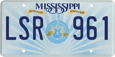 MS license plate LSR961