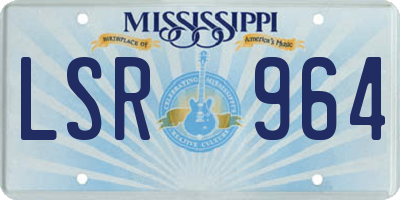 MS license plate LSR964
