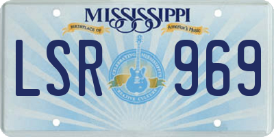 MS license plate LSR969