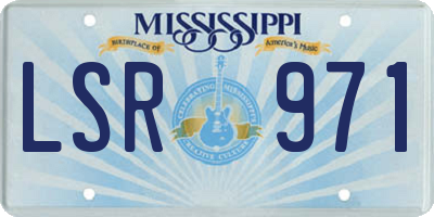 MS license plate LSR971