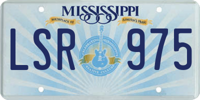 MS license plate LSR975