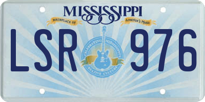MS license plate LSR976