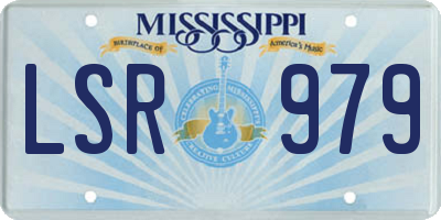 MS license plate LSR979