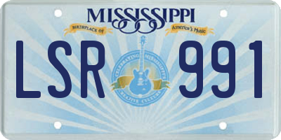 MS license plate LSR991