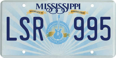 MS license plate LSR995